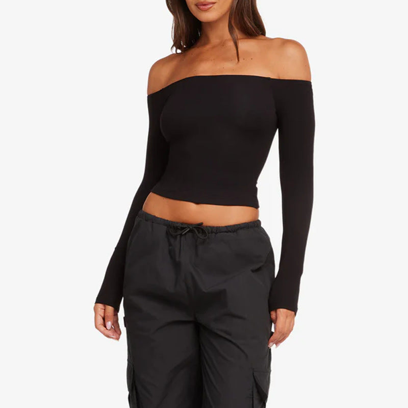 Off-Shoulder Long Sleeve in Black