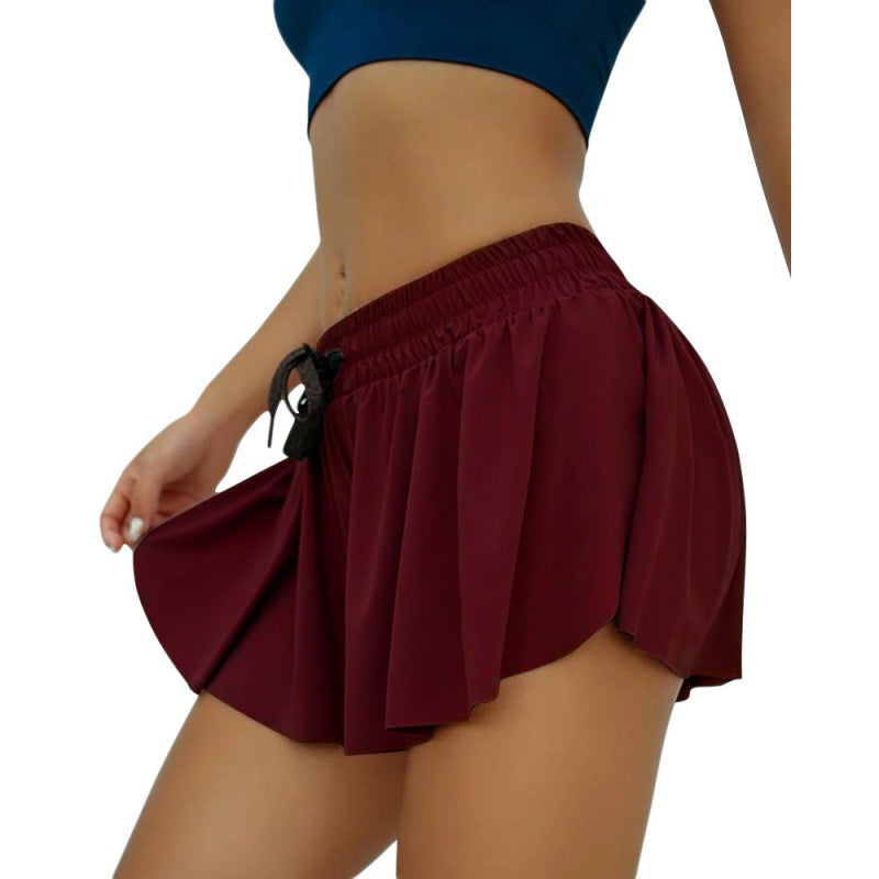 Flow Running Skort in Burgundy