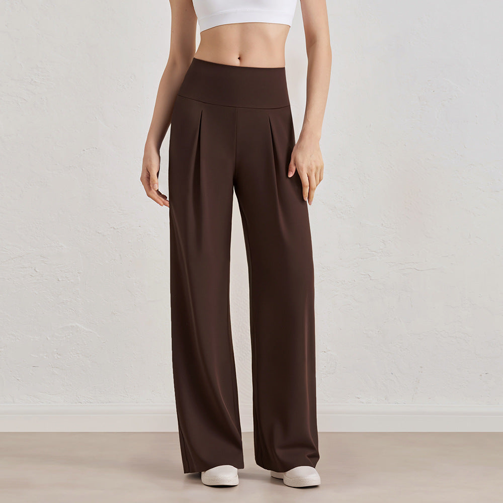 Wide-Leg Drape Pant in Espresso