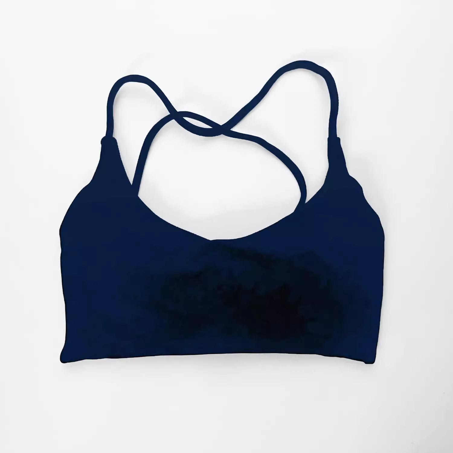 Twist-Back Sports Bra in Navy