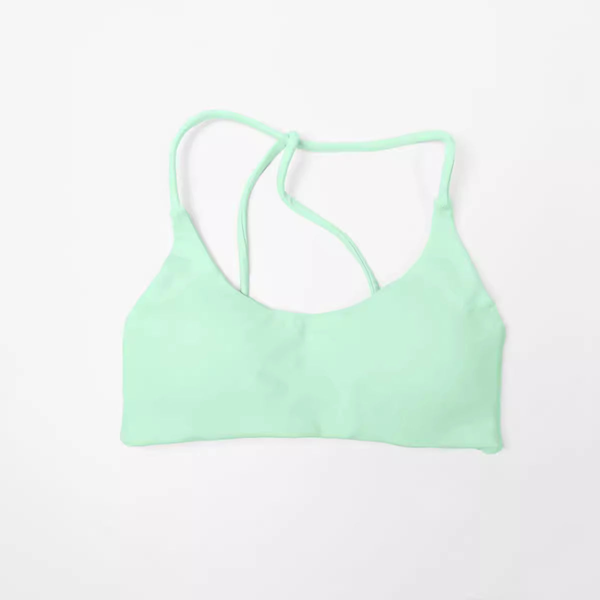 Twist-Back Sports Bra in Sea Glass