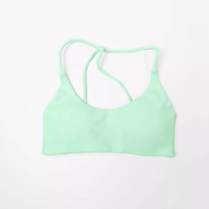 Twist-Back Sports Bra in Sea Glass