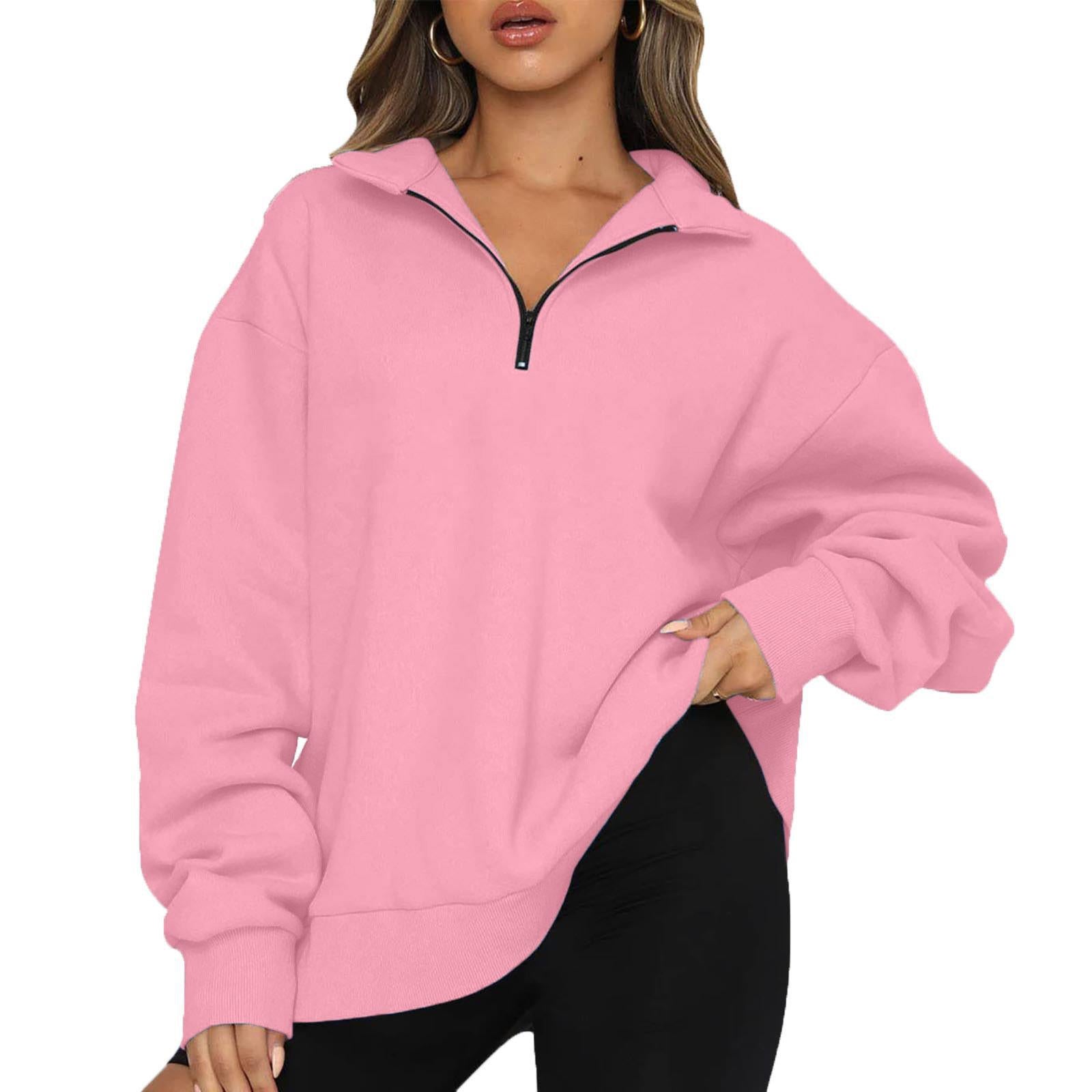 Oversized Half-Zip Pullover detail 1