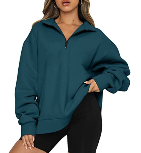 Oversized Half-Zip Pullover detail 3