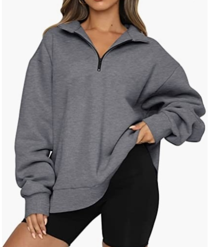 Oversized Half-Zip Pullover detail 4